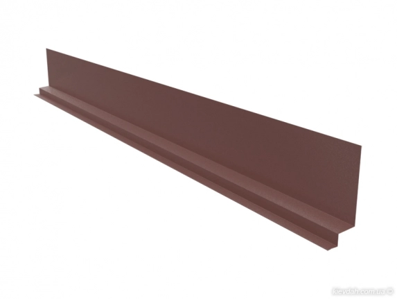 Примыкание продольное для фальцевой кровли SSAB (Финляндия) 0,45 ZN275 Rough matt
