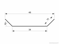 Крайова рейка Модуль 0,45 ZN110 Цинк