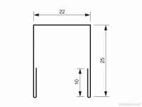 П-планка 22 мм SSAB (Фінляндія) 0,5 ZN275 Rough matt