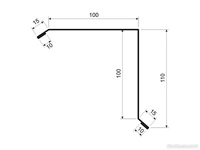 Ветровая планка для металлочерепицы прямая Dongbu 0,45 ZN225 Quartz
