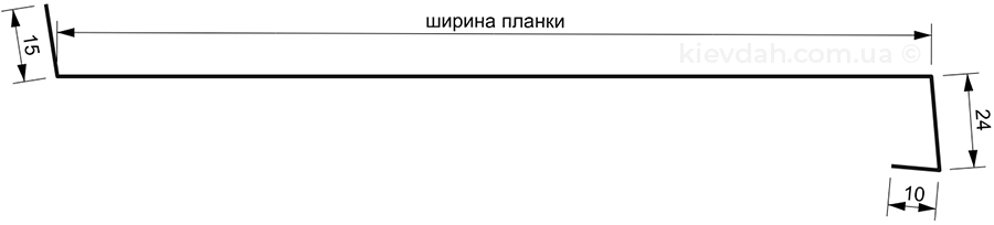 Чертеж отлива под заглушку