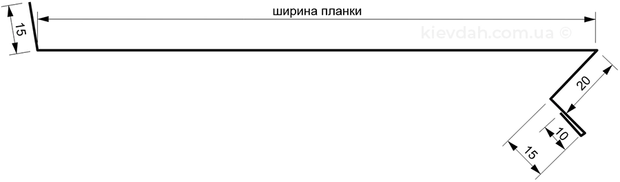 Чертеж отлива с капельником